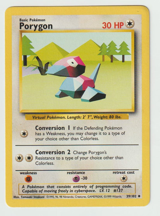 39/102: Porygon – Colorless – Uncommon