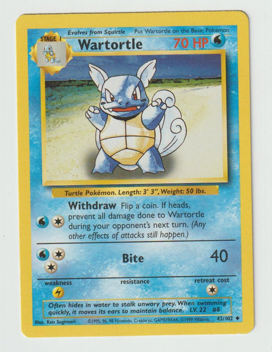 42/102: Wartortle – Water – Uncommon
