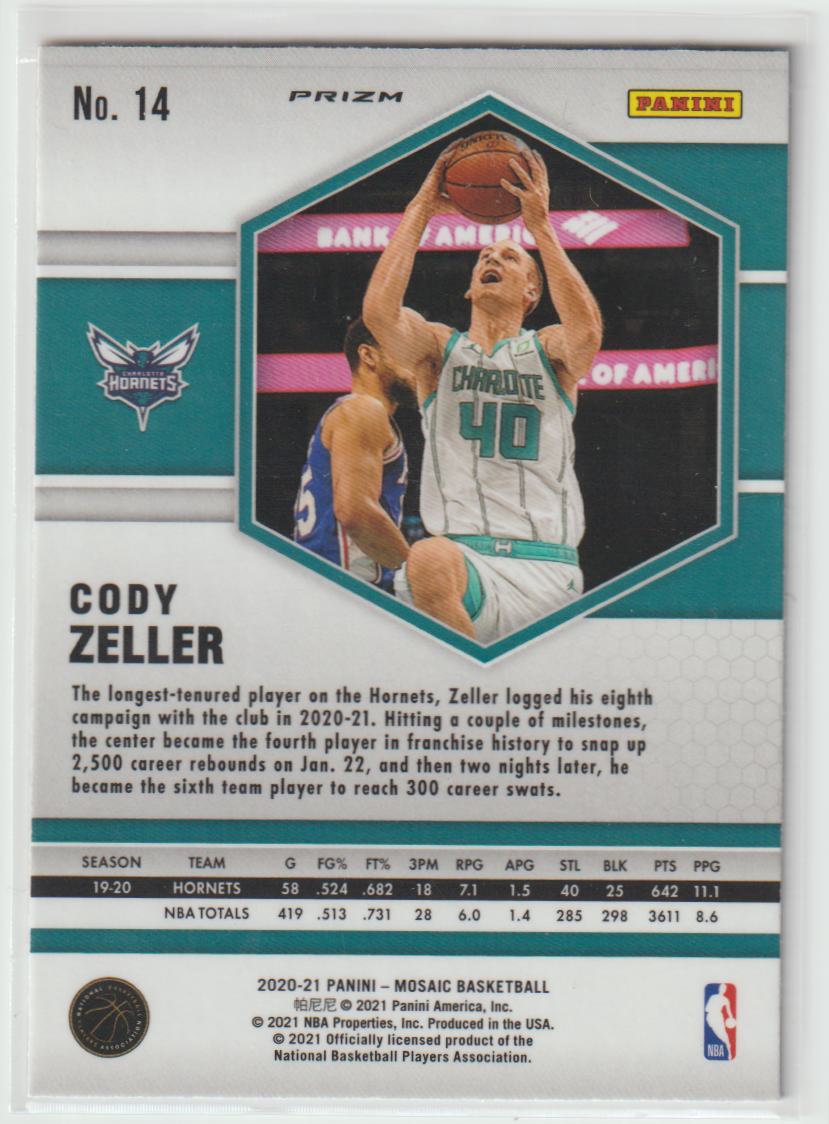 014 Cody Zeller - Charlotte Hornets Reactive Orange