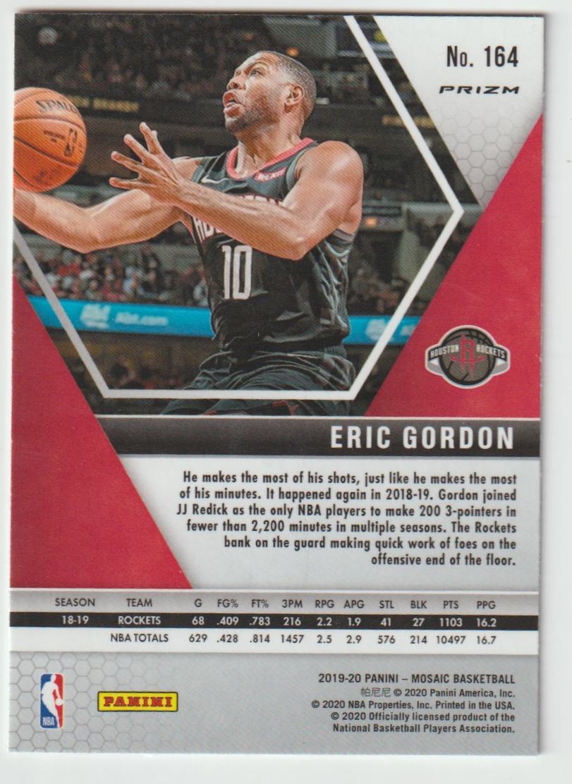 164 Eric Gordon - Houston Rockets Camo Pink