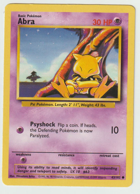 43/102: Abra – Psychic – Common