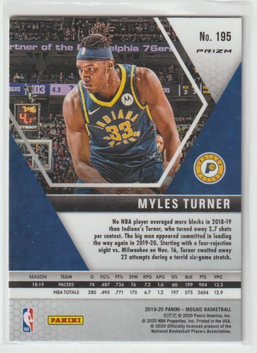 195 Myles Turner - Indiana Pacers Mosaic