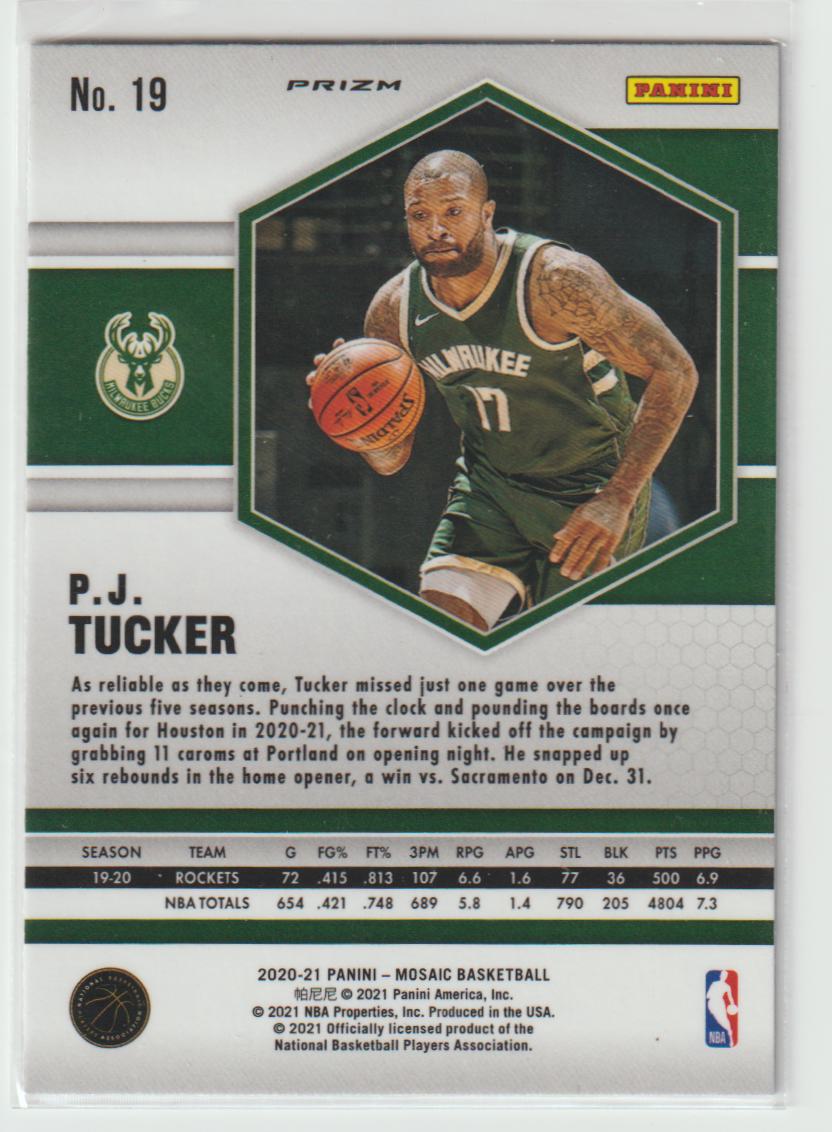 019 P.J. Tucker - Milwaukee Bucks Green