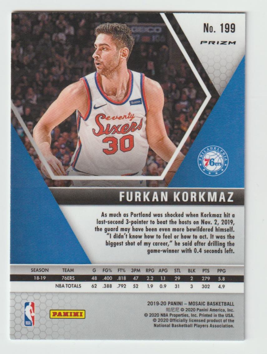 199 Furkan Korkmaz - Philadelphia 76ers Silver