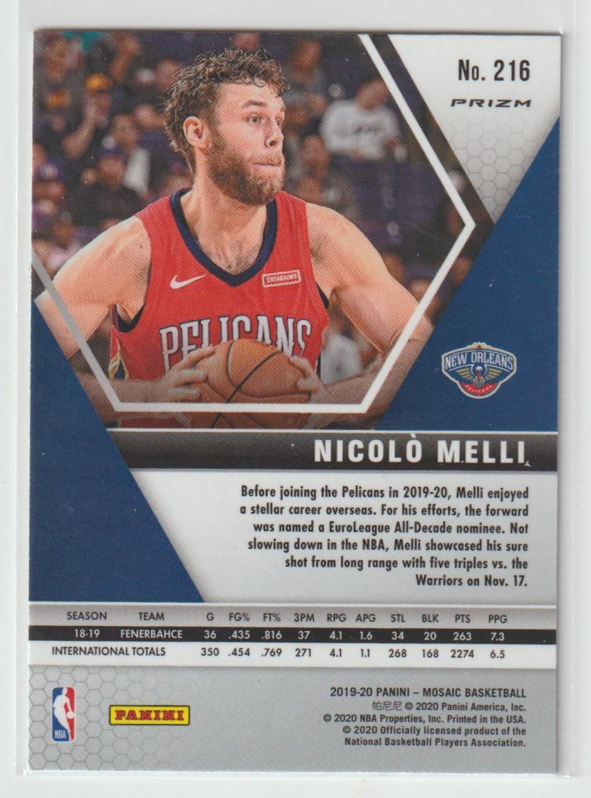 216 Nicolo Melli - New Orleans Pelicans Camo Pink