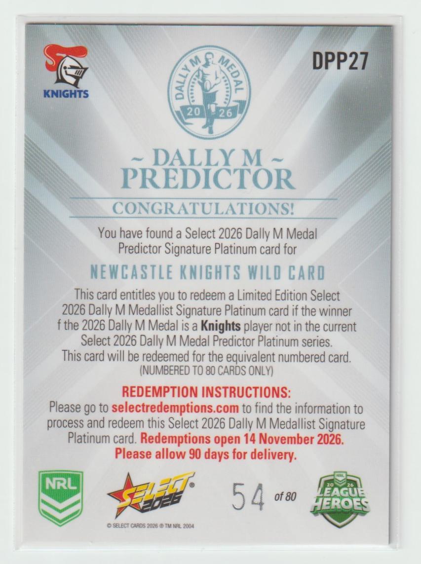 DPP27 Newcastle Knights Wild Card  54/80