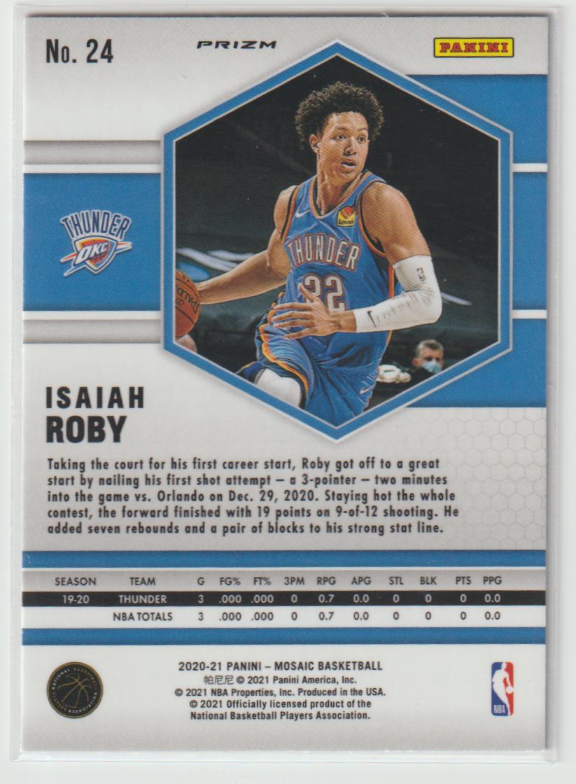 024 Isaiah Roby - Oklahoma City Thunder Camo Pink