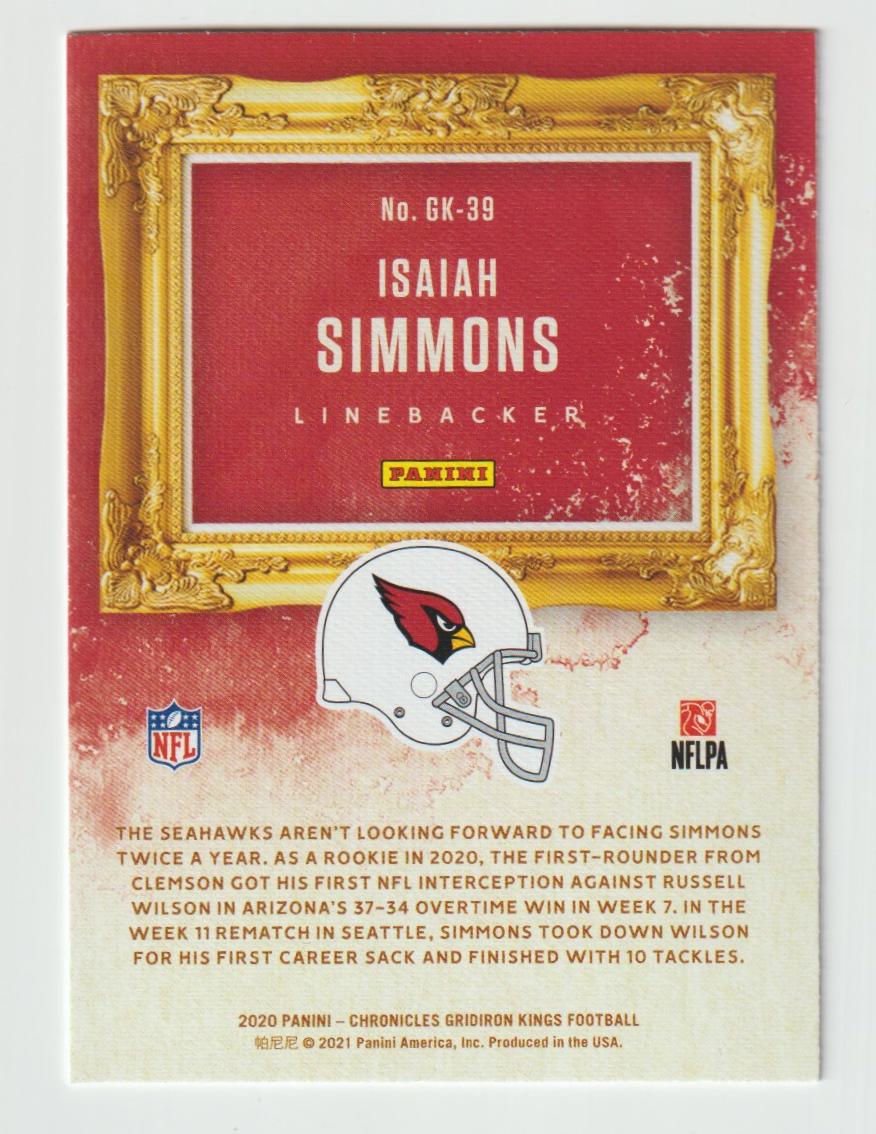 GK-39 Isaiah Simmons - Arizona Cardinals