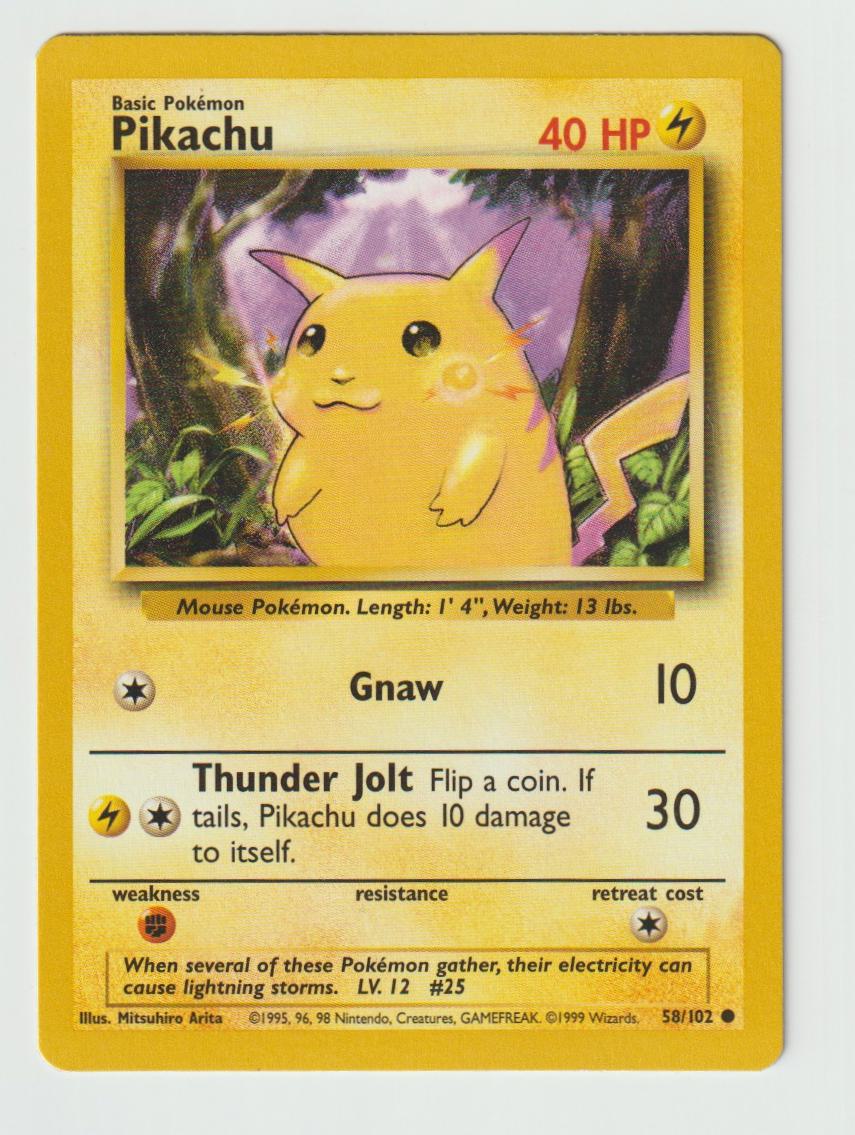 58/102: Pikachu – Lightning – Common