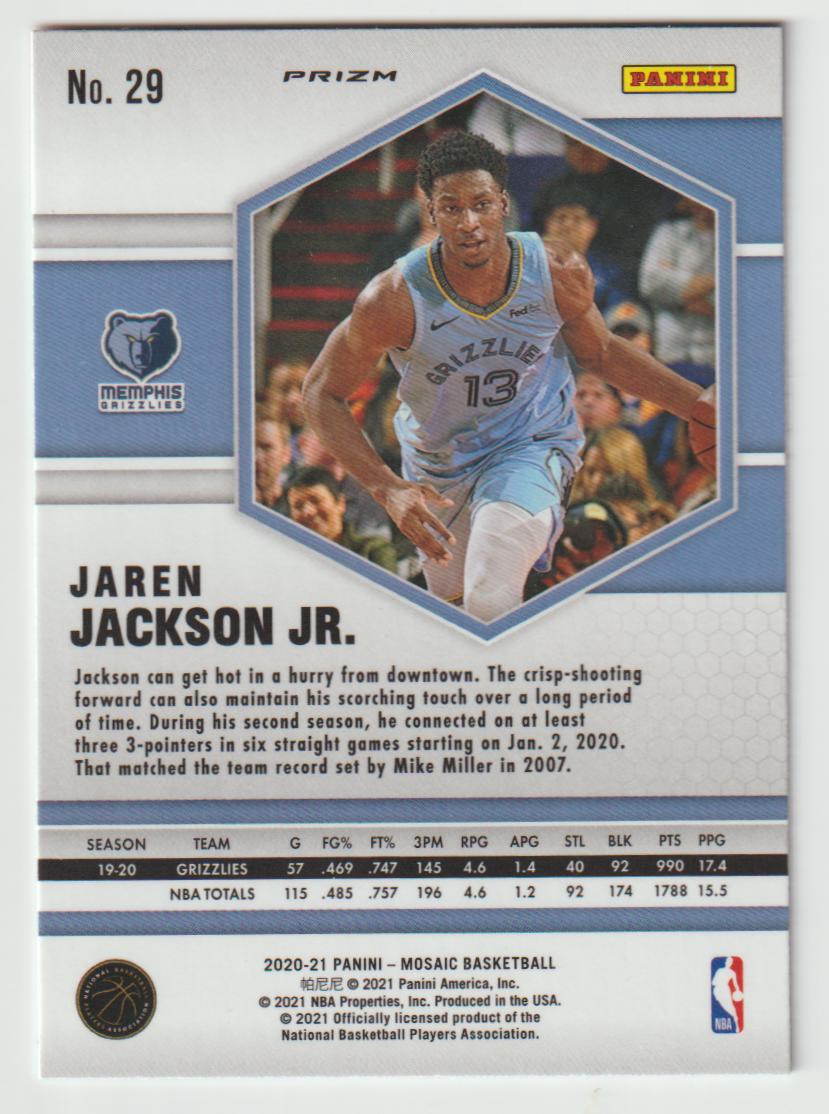 029 Jaren Jackson Jr. - Memphis Grizzlies Reactive Blue