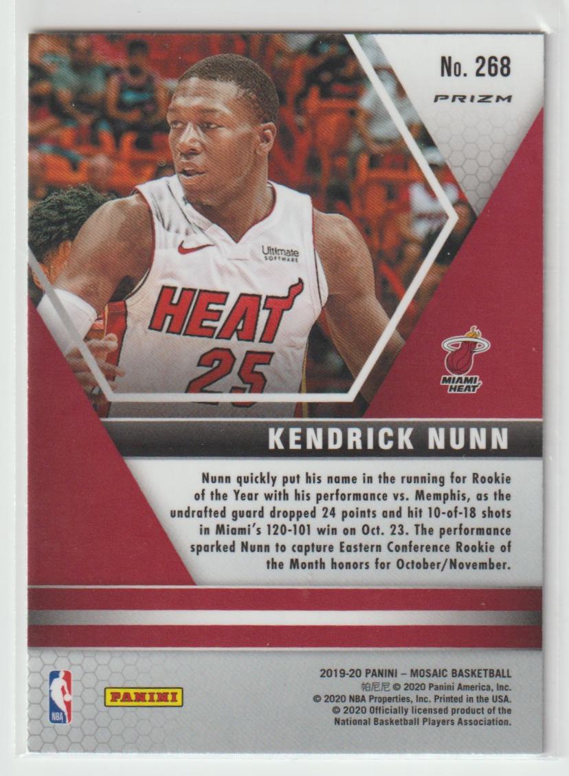 268 Kendrick Nunn - Miami Heat Green