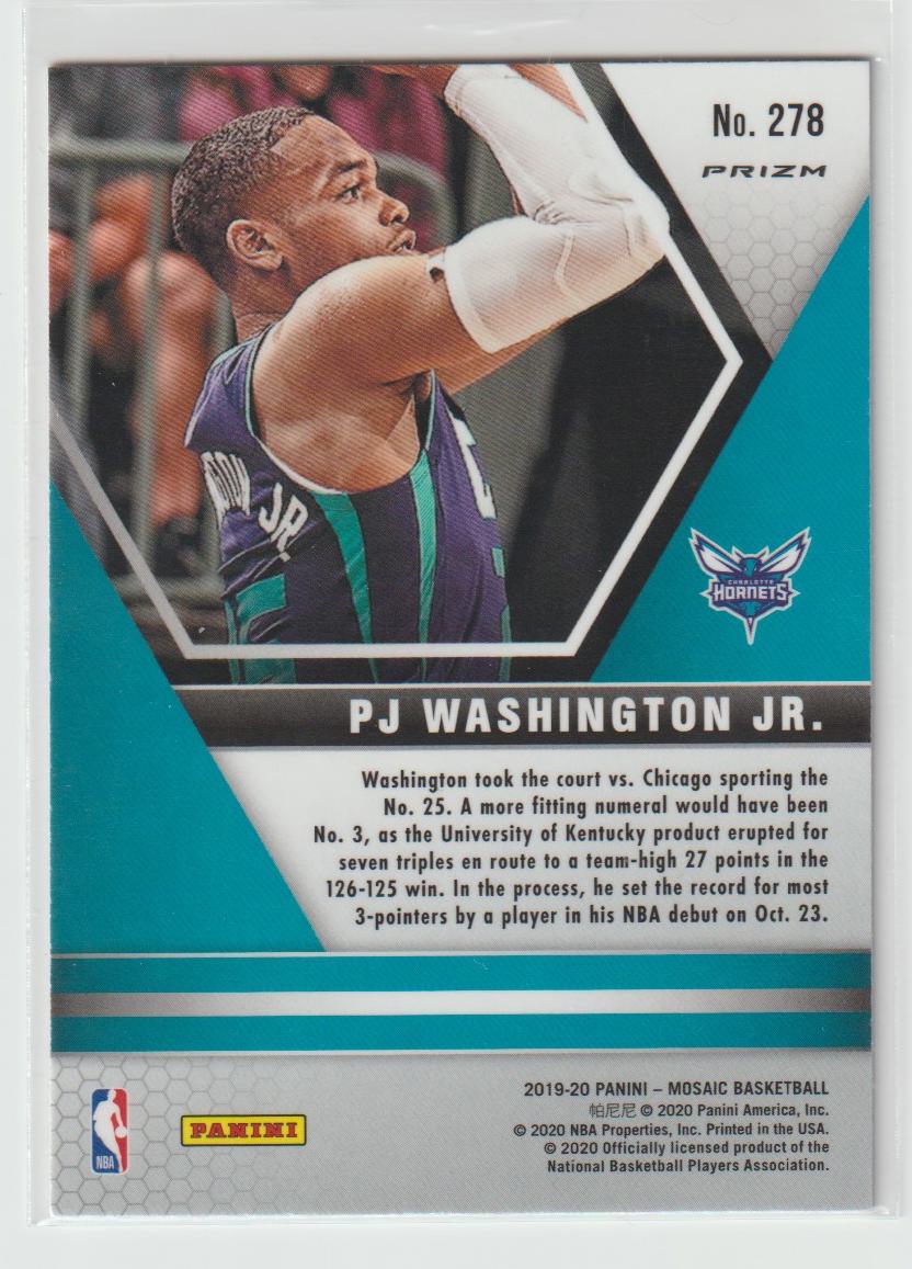 278 PJ Washington Jr. - Charlotte Hornets Camo Pink