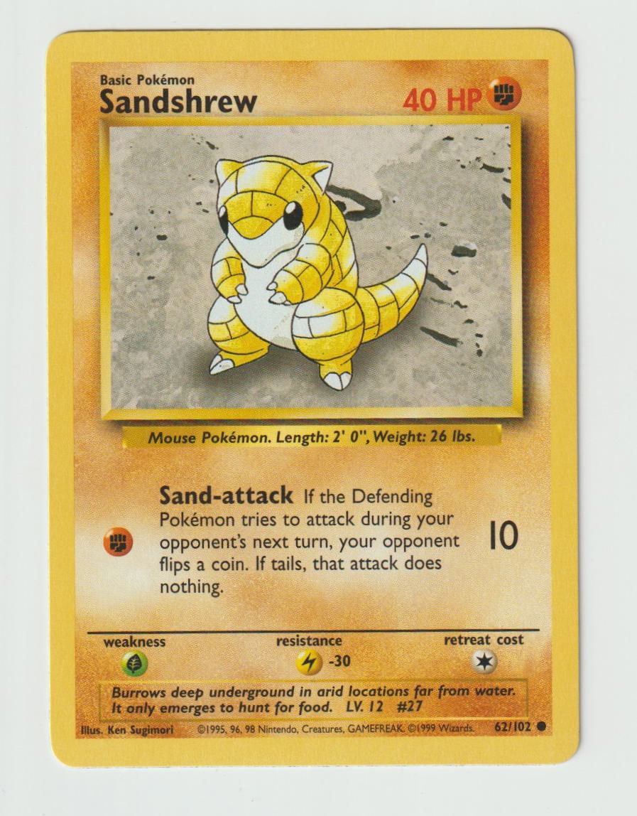 62/102: Sandshrew – Fighting – Common
