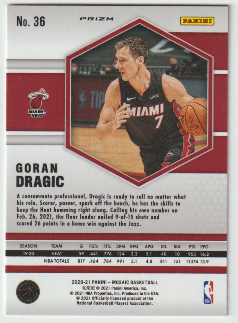 036 Goran Dragic - Miami Heat Green