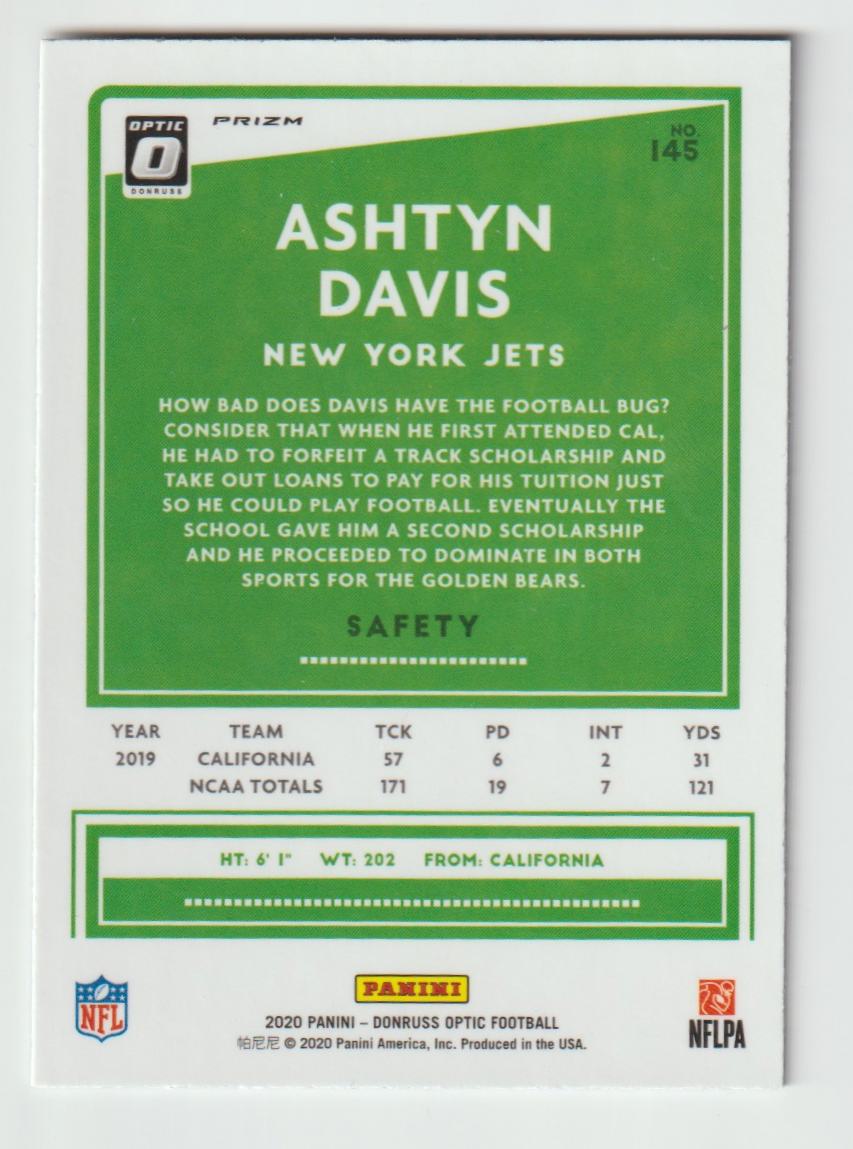 145 Ashtyn Davis - New York Jets Purple Shock