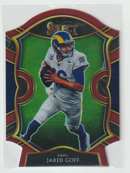 013 Jared Goff Los Angeles Rams Red Prizm Die Cut