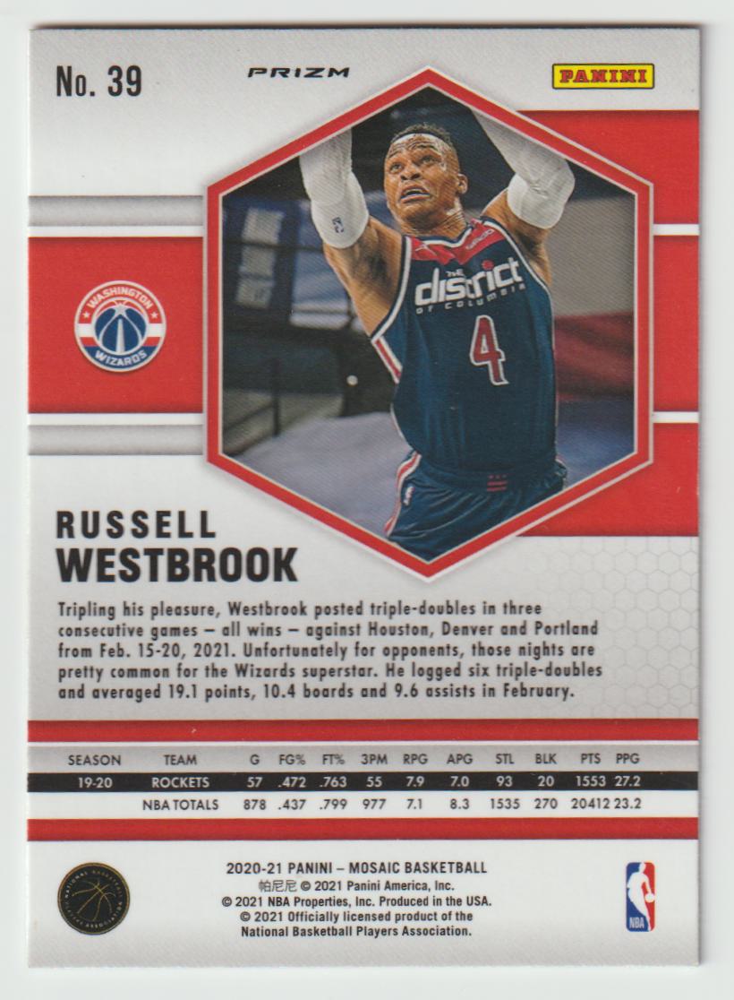 039 Russell Westbrook - Washington Wizards Camo Pink