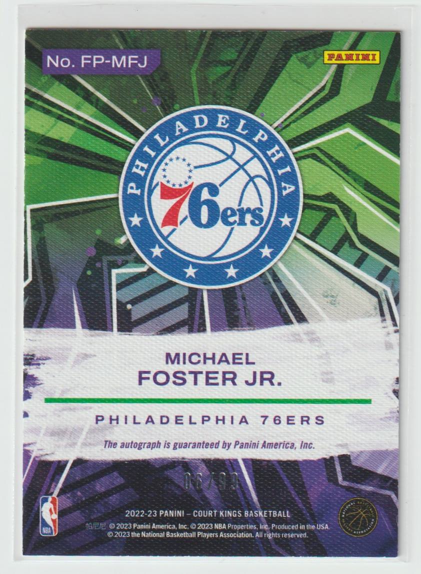 FP-MFJ Michael Foster Jr. - Philadelphia 76ers Ruby 6/99