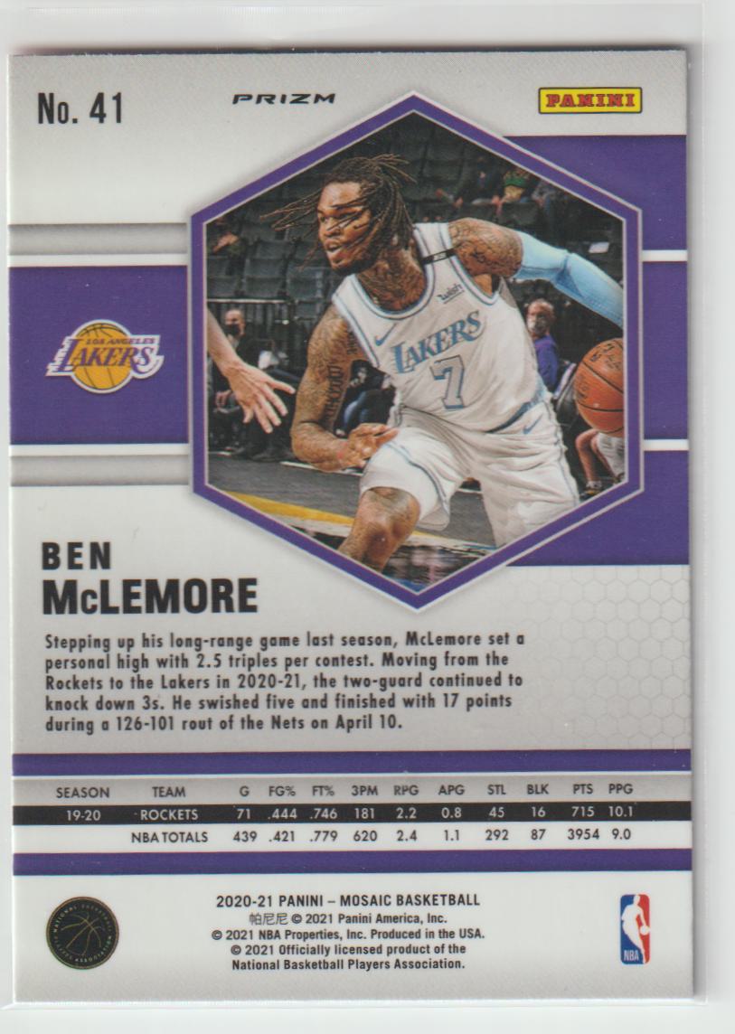 041 Ben McLemore - Los Angeles Lakers Silver