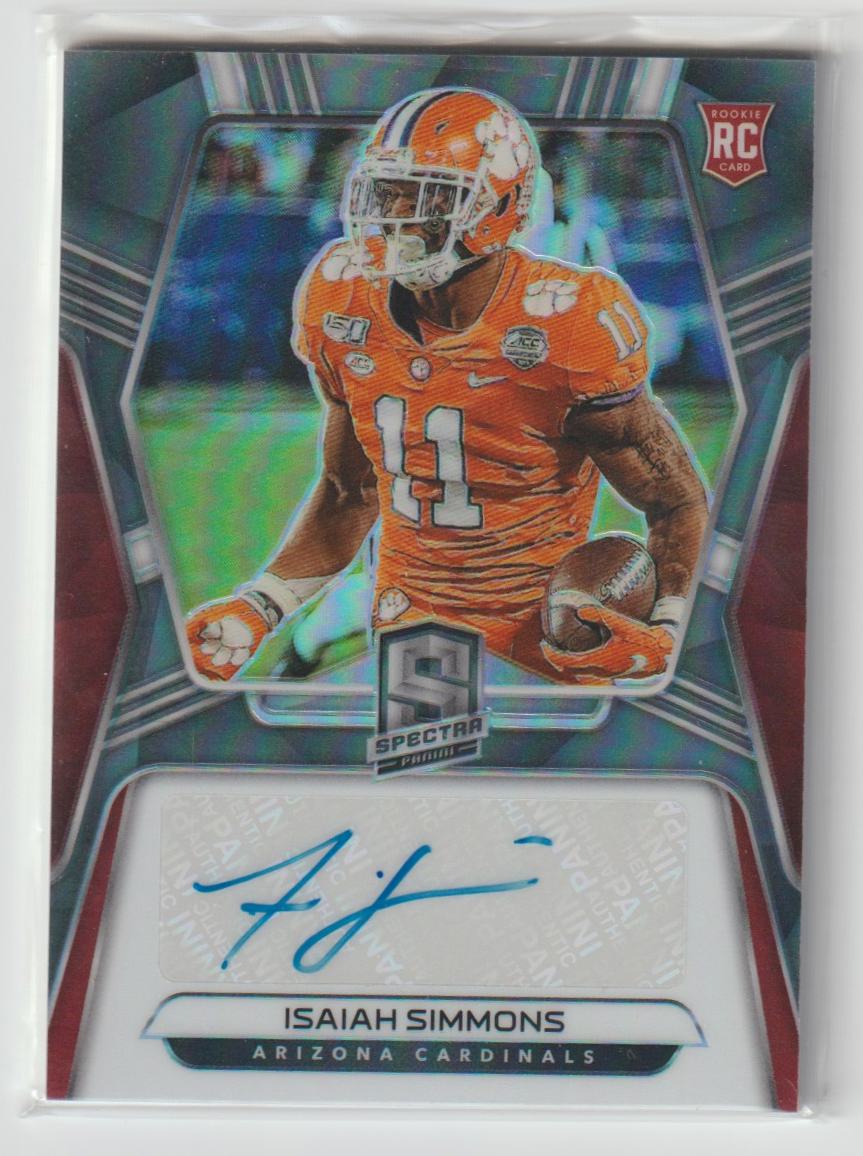 Rookie Autographs 8 Isaiah Simmons Arizona Cardinals 55/199
