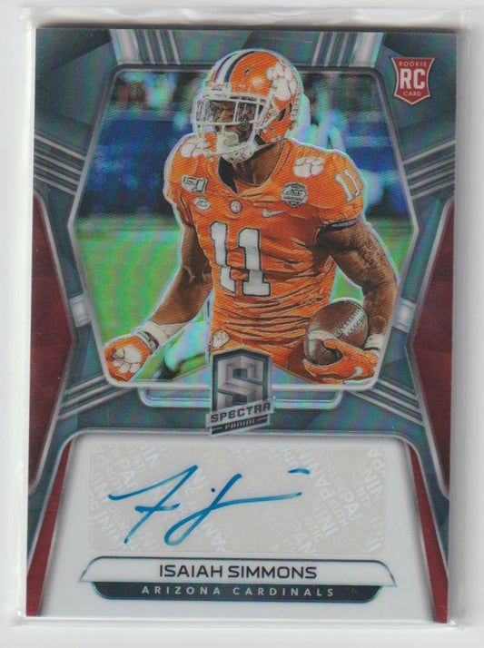 Rookie Autographs 8 Isaiah Simmons Arizona Cardinals 55/199