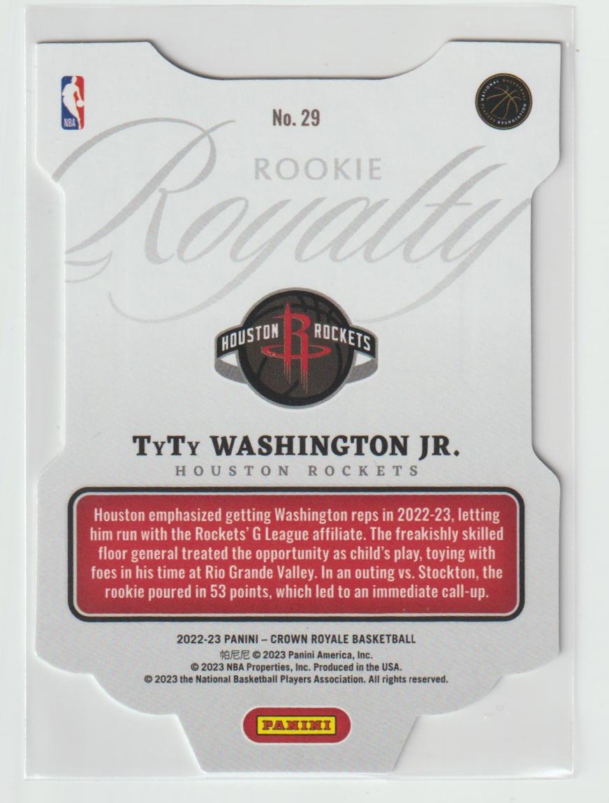 029 TyTy Washington Jr. - Houston Rockets Asia Red