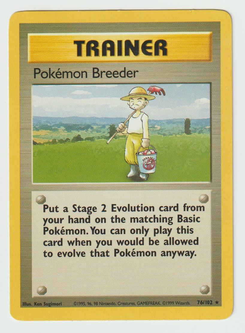 76/102: Pokémon Breeder – Trainer – Rare