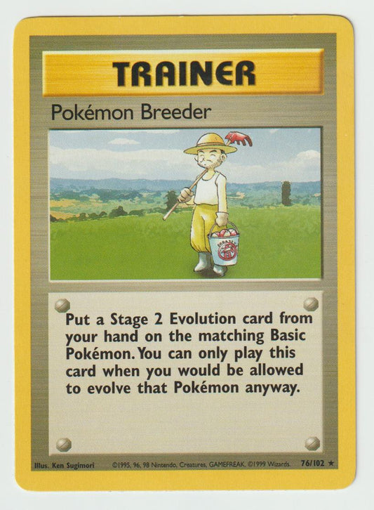 76/102: Pokémon Breeder – Trainer – Rare