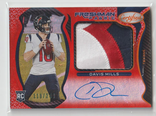 Freshman Fabrics Mirror Signature 222 Davis Mills - Houston Texans Orange 118/249