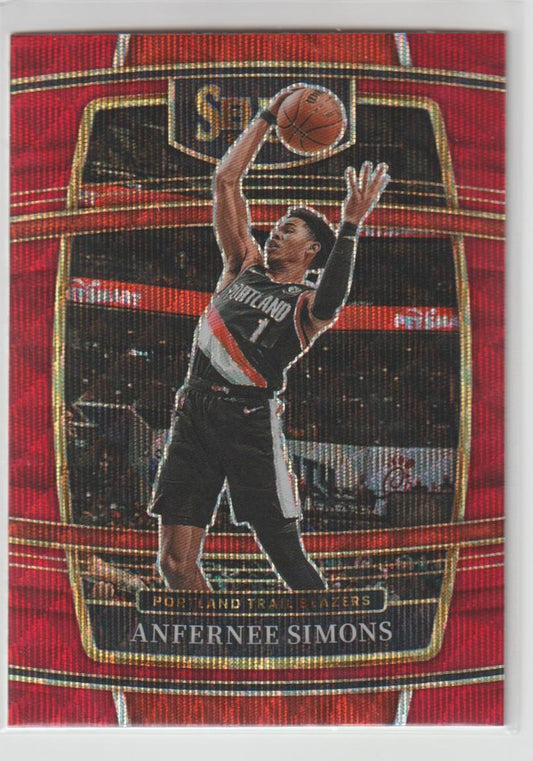 029 Anfernee Simons - Portland Trail Blazers Red Wave