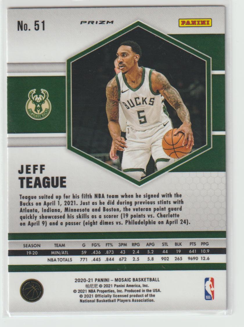 051 Jeff Teague - Milwaukee Bucks Red Wave