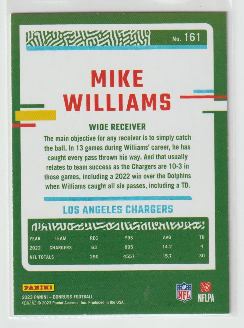 161 Mike Williams - Los Angeles Chargers Press Proof Red