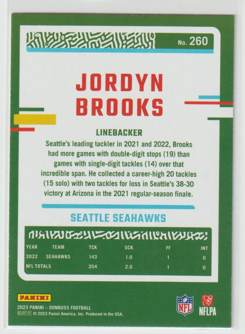 260 Jordyn Brooks - Seattle Seahawks Press Proof Red