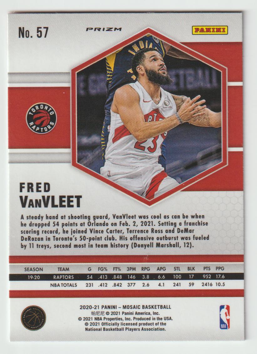 057 Fred VanVleet - Toronto Raptors Camo Pink