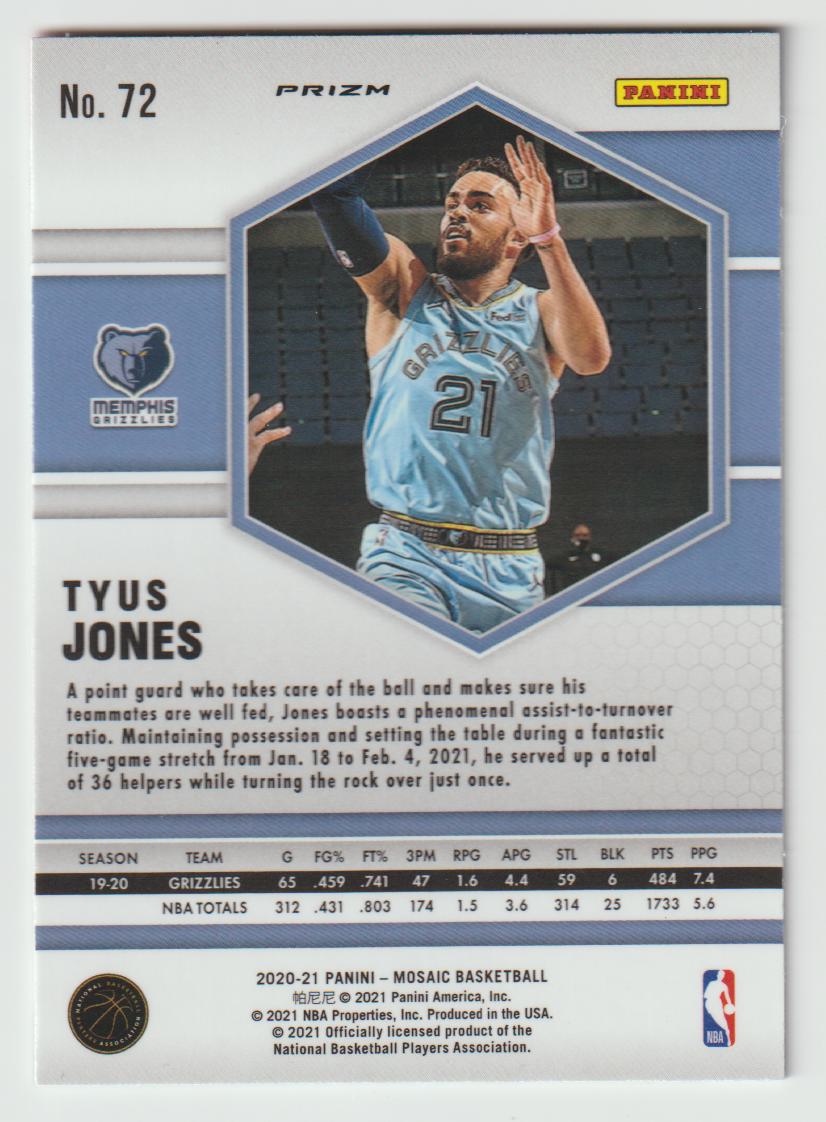 072 Tyus Jones - Memphis Grizzlies Camo Pink