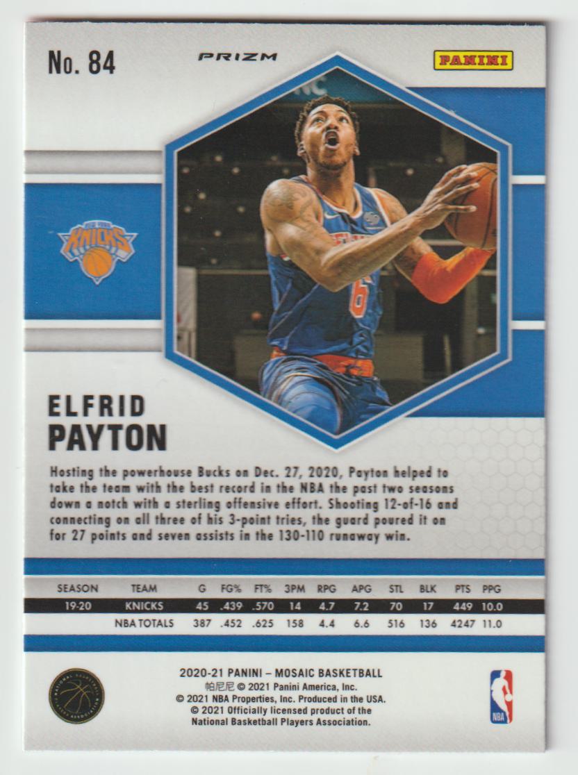 084 Elfrid Payton - New York Knicks Camo Pink