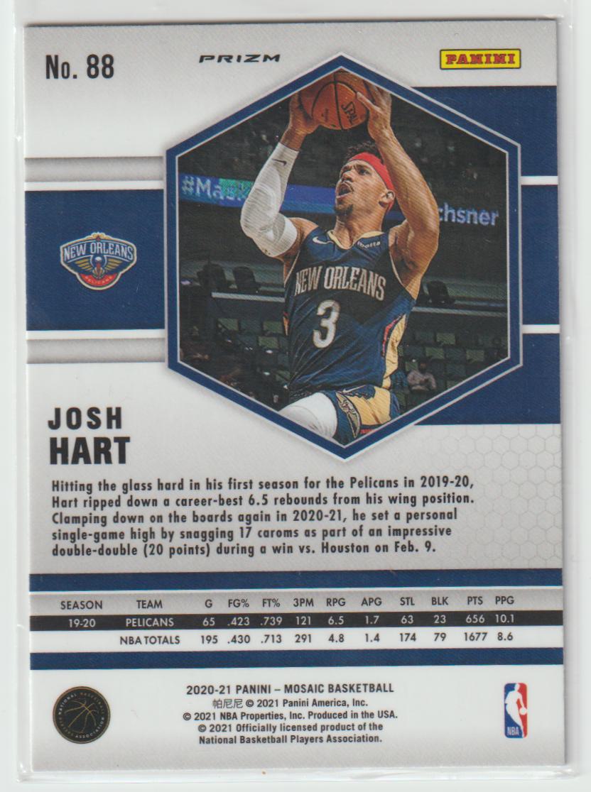 088 Josh Hart - New Orleans Pelicans Green