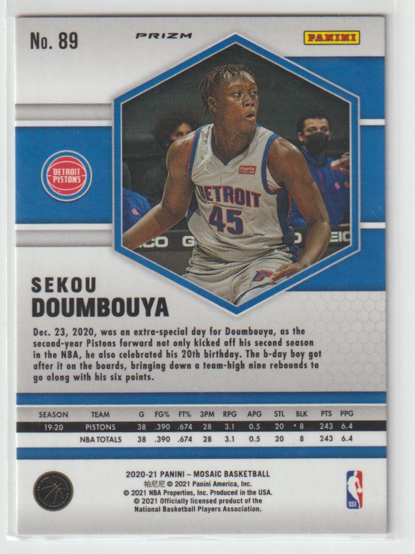 089 Sekou Doumbouya - Detroit Pistons Camo Pink