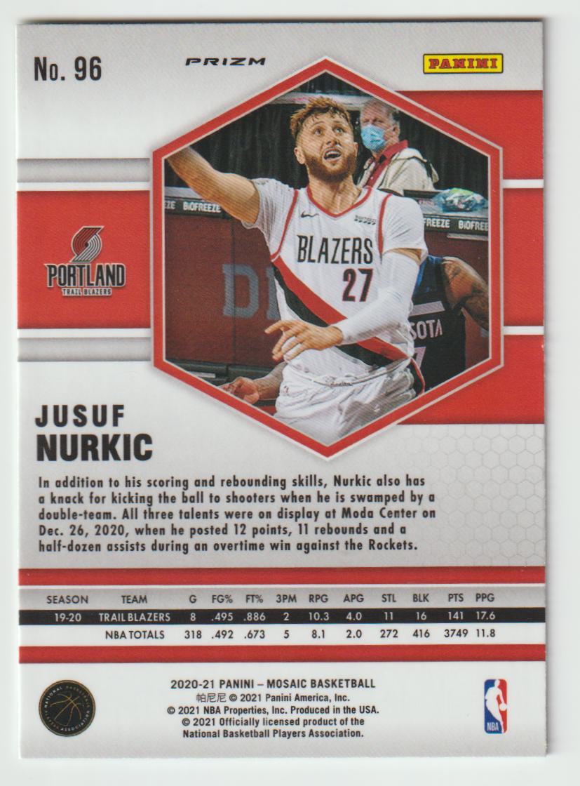 096 Jusuf Nurkic - Portland Trail Blazers Green