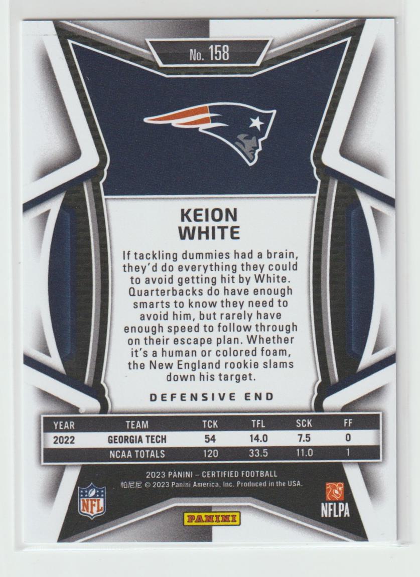 158 Keion White - New England Patriots Base Mirror 255/325