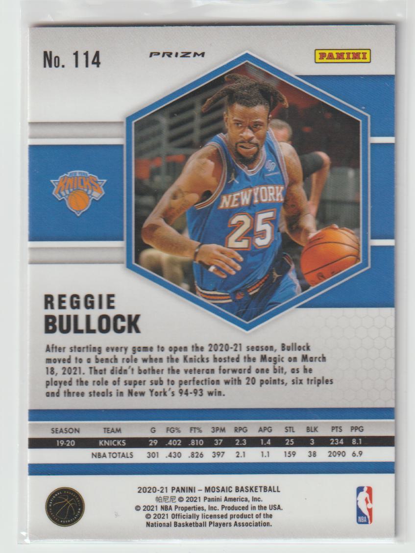 114 Reggie Bullock - New York Knicks Camo Pink