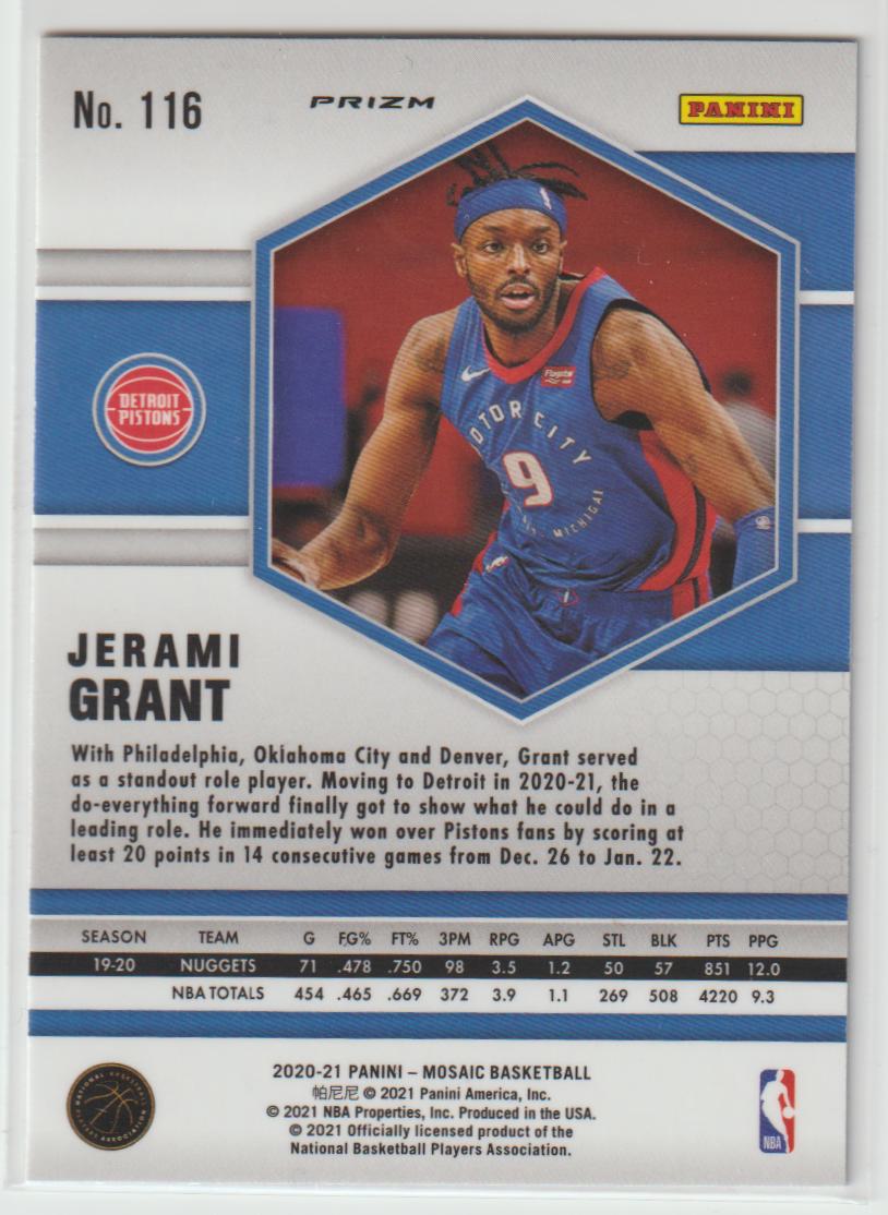 116 Jerami Grant - Detroit Pistons Camo Pink