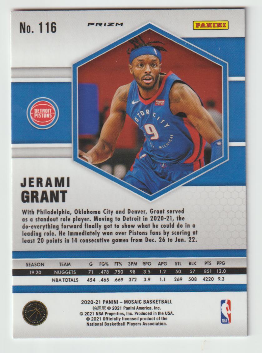 116 Jerami Grant - Detroit Pistons Red Wave