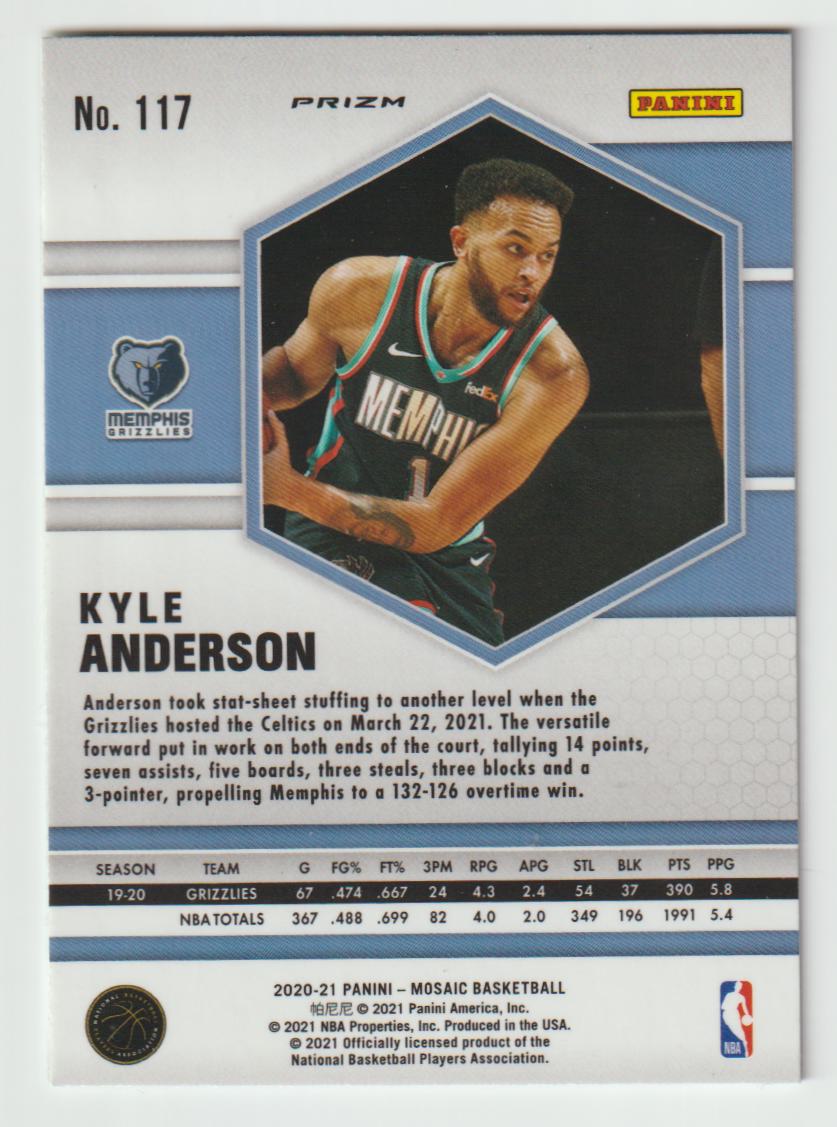 117 Kyle Anderson - Memphis Grizzlies Green