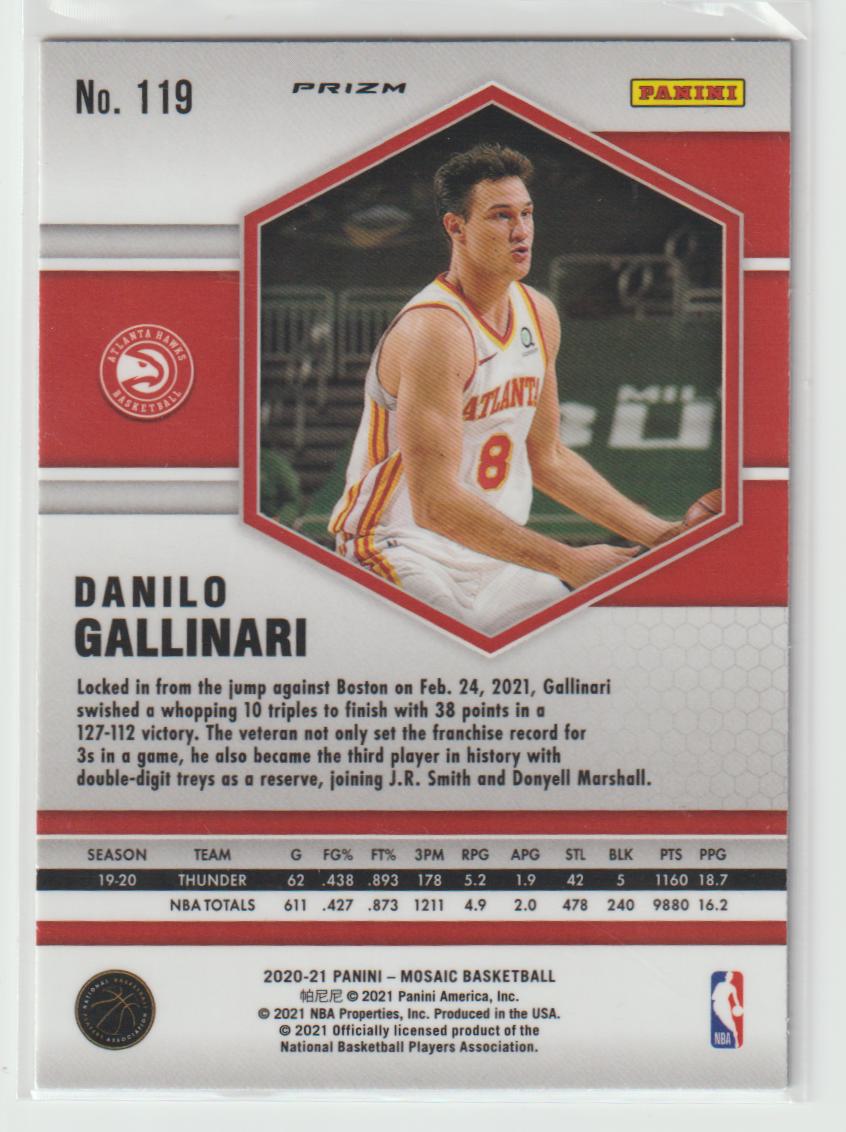 119 Danilo Gallinari - Atlanta Hawks Reactive Orange