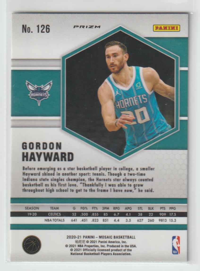 126 Gordon Hayward - Charlotte Hornets Camo Pink