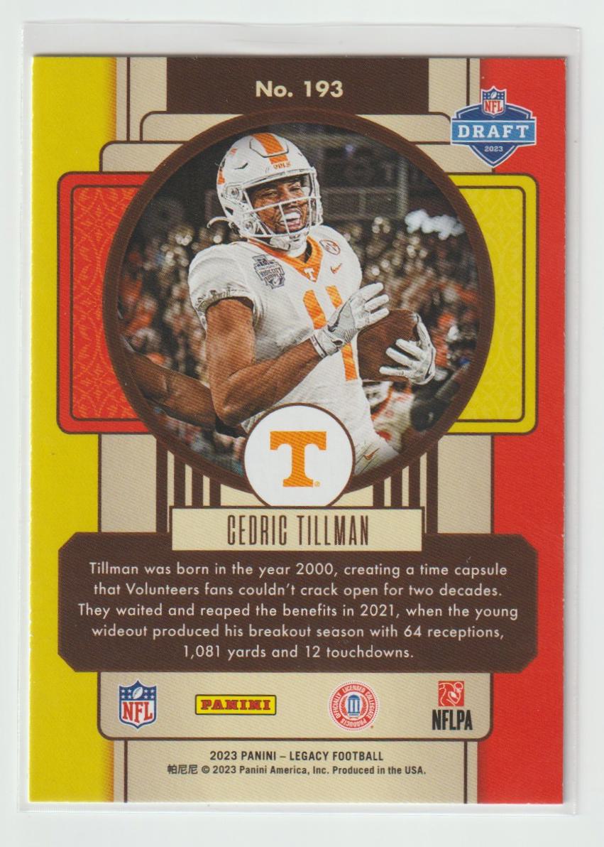 193 Cedric Tillman - Tennessee Volunteers