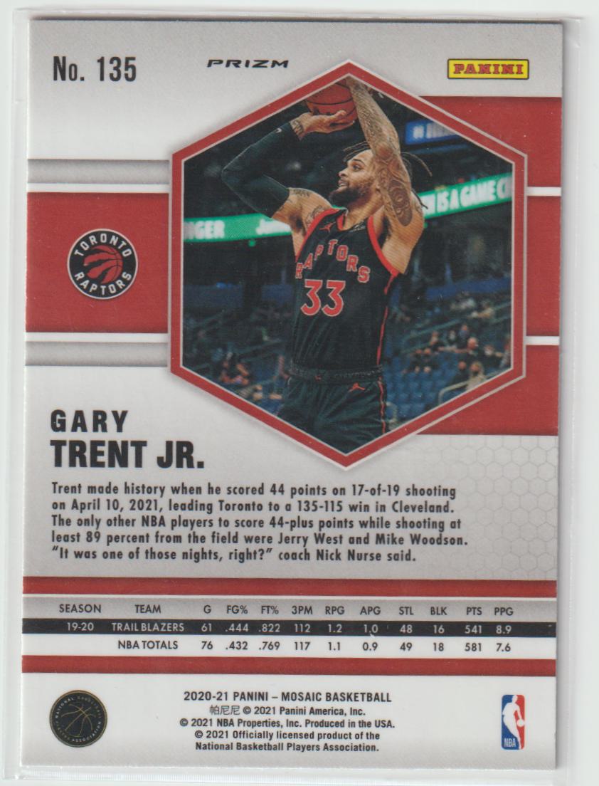 135 Gary Trent Jr. - Toronto Raptors Camo Pink