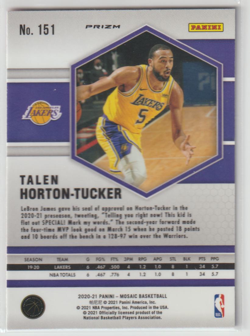 151 Talen Horton-Tucker - Los Angeles Lakers Camo Pink