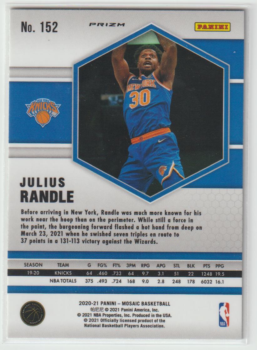 152 Julius Randle - New York Knicks Green